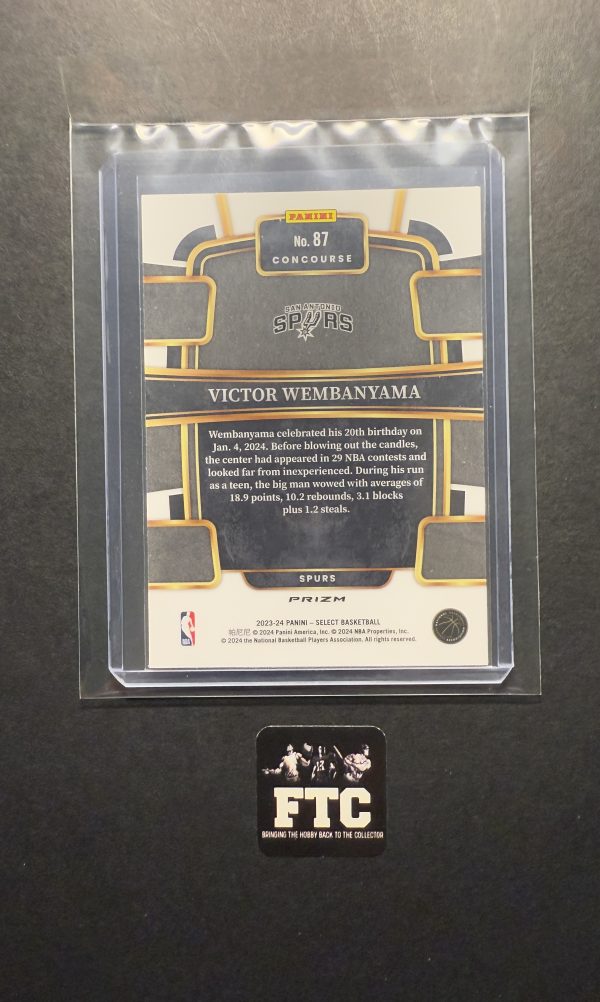 Victor Wembanyama, 2023 Select, Green Purple Die-Cut, RC - Image 2