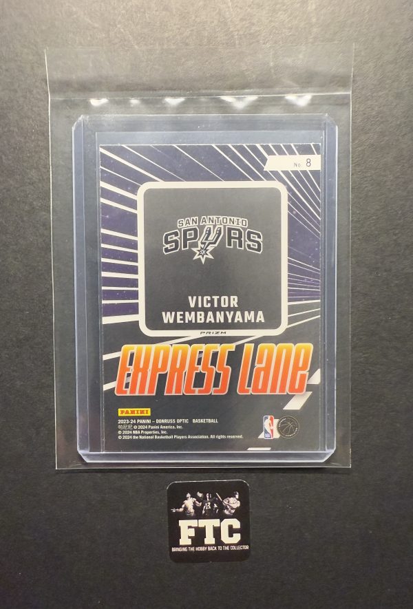 Victor Wembanyama, 2023 Optic, Express Lane, Purple, RC - Image 2