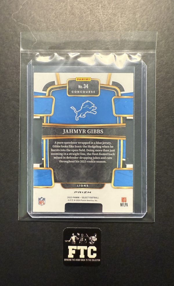Jahmyr Gibbs, 2023 Select, Red Blue Die-Cut, RC - Image 2