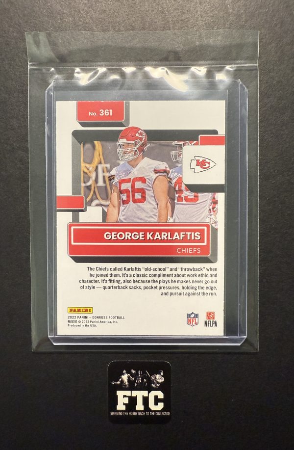 George Karlaftis, 2022 Donruss, No Name, RC - Image 2