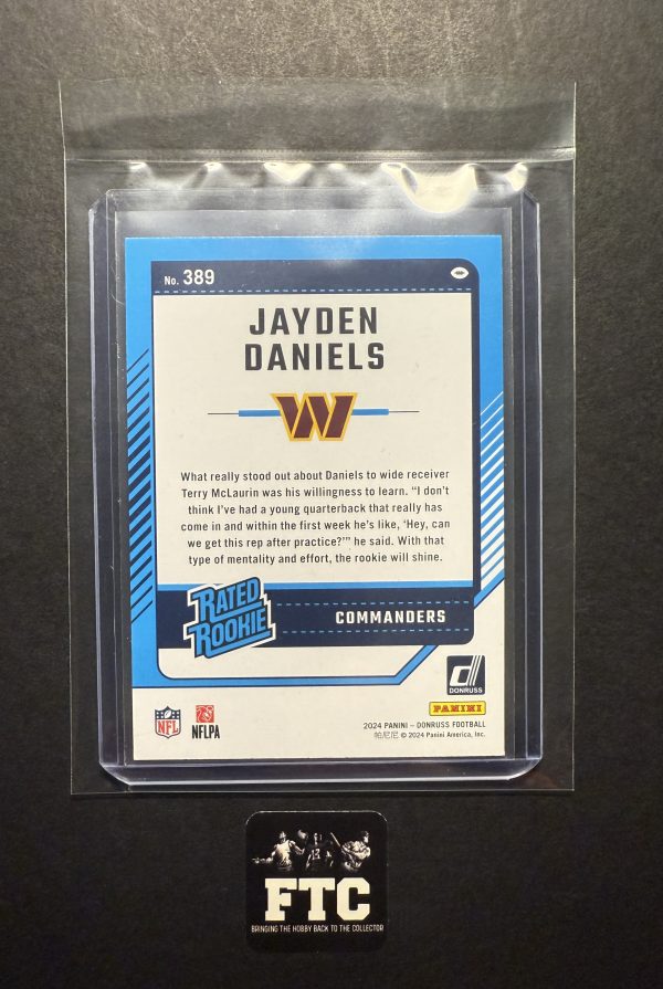 Jayden Daniels, 2024 Donruss, RC - Image 2