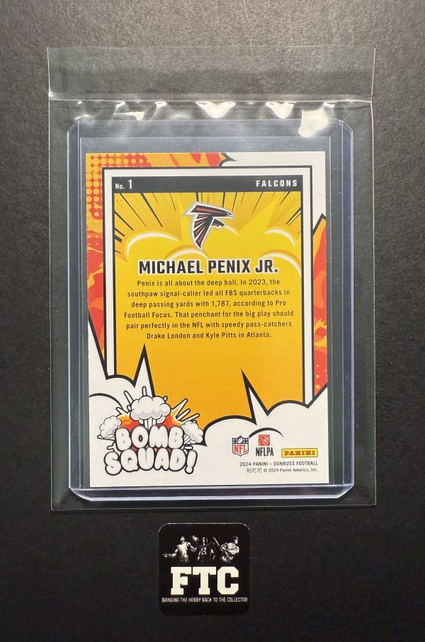 Michael Penix Jr., 2024 Donruss, Bomb Squad, RC - Image 2