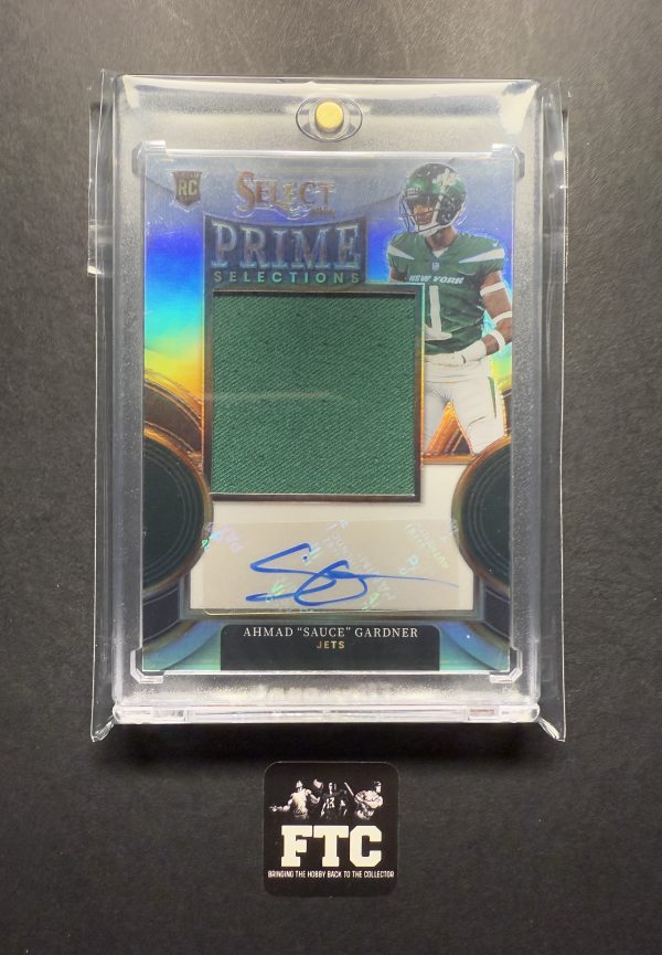 Ahmad "Sauce" Gardner, 2022 Select, Prime Selections, AU/MEM, #'d 25/99, RC