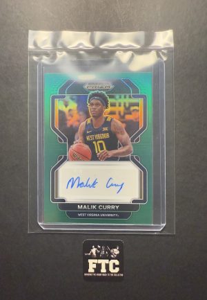 Malik Curry, 2022 Prizm Draft Picks, Green, AU