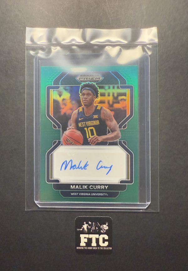 Malik Curry, 2022 Prizm Draft Picks, Green, AU