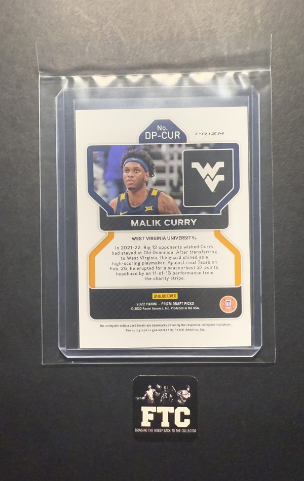 Malik Curry, 2022 Prizm Draft Picks, Green, AU - Image 2