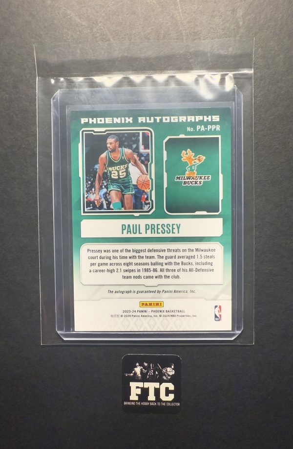 Paul Pressey, 2023 Phoenix, Phoenix Autographs, AU - Image 2