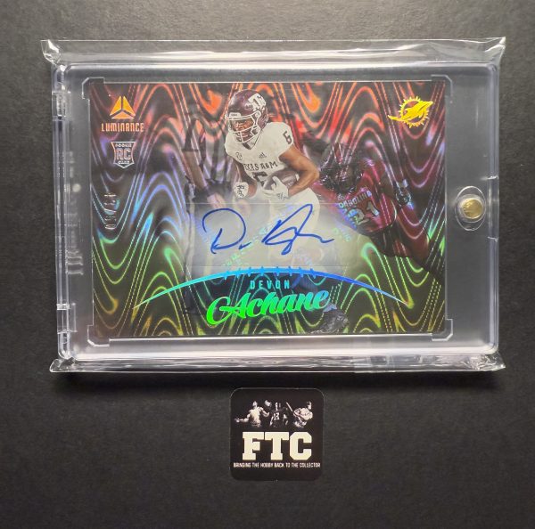 Devon Achane, 2023 Luminance, Blue, AU, #'d 43/50, SP, RC