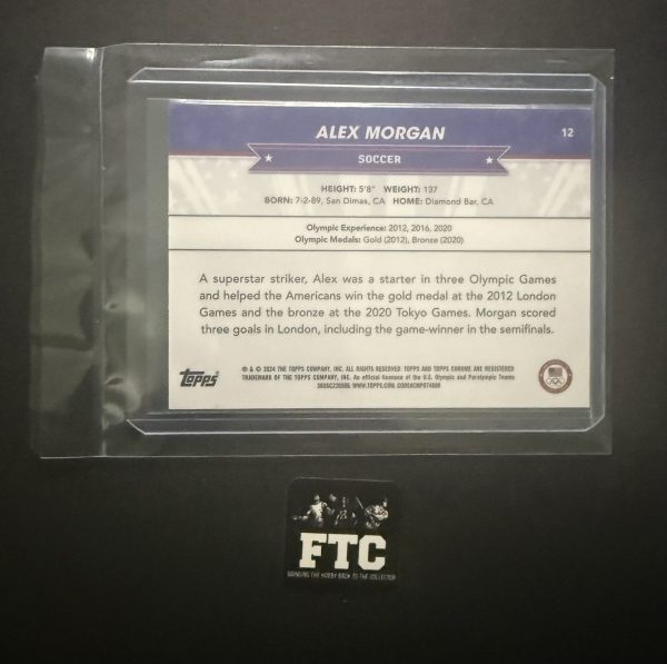 Alex Morgan, 2024 Topps Chrome, Pink - Image 2
