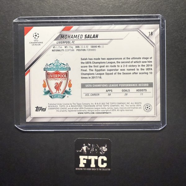 Mohamed Saleh, 2022 Topps Champion League, Speckle Foil - Image 2