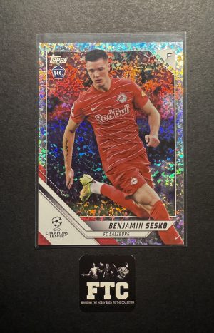 Benjamin Sesko, 2022 Topps Champions League, Speckle Foil, RC