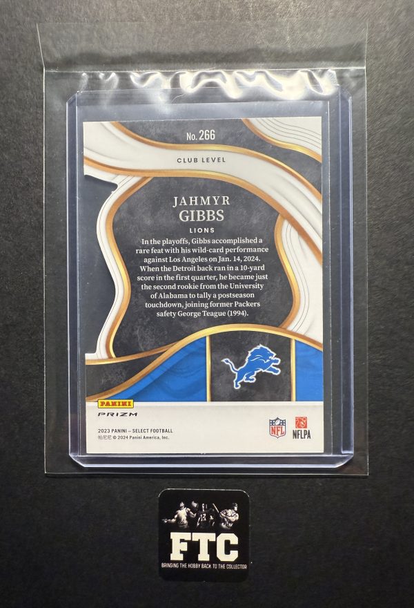 Jahmyr Gibbs, 2023 Select, Red Blue Die-Cut, RC - Image 2