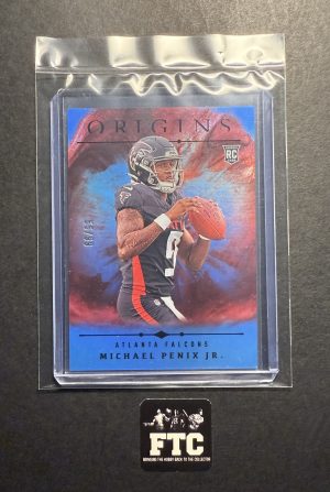 Michael Penix Jr., 2024 Origins, Blue, #'d 55/99, RC