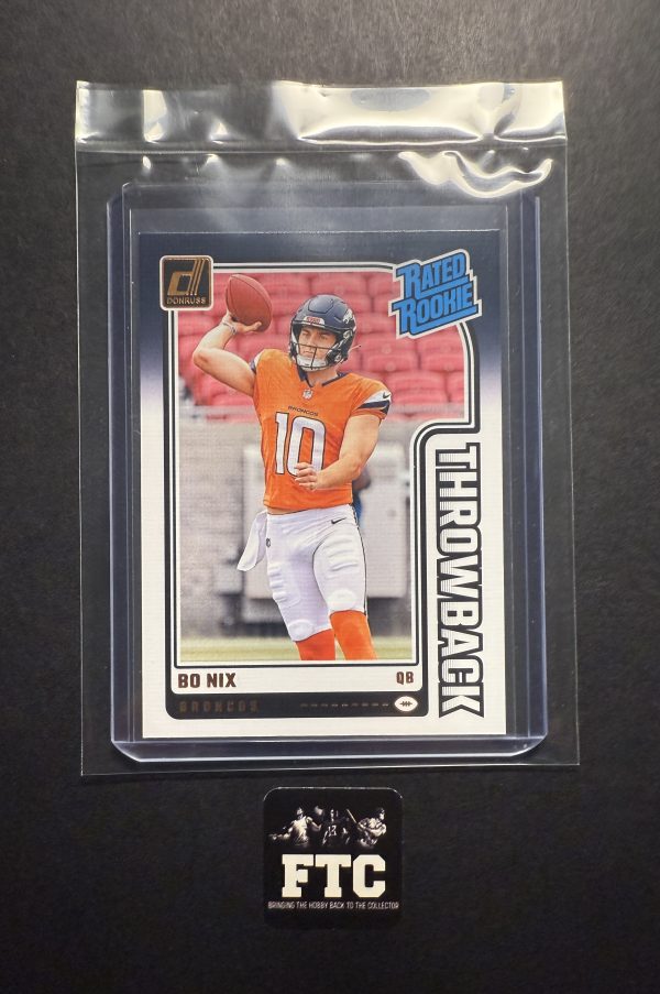 Bo Nix, 2024 Donruss, Throwback, RC