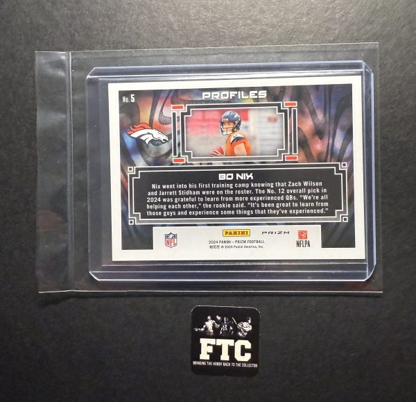 Bo Nix, 2024 Prizm, Profiles, "Case Hit," SP, RC - Image 2