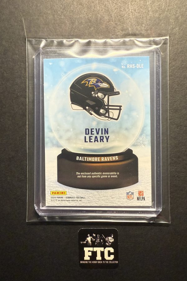 Devin Leary, 2024 Donruss, Holiday Sweaters, MEM, RC - Image 2