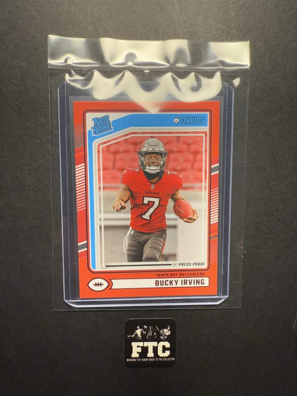 Bucky Irving, 2024 Donruss, Red Press Proof, RC