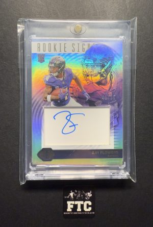 Zay Flowers, 2023 Illusions, Rookie Signs, AU, #'d 48/75, RC, *Miscut*
