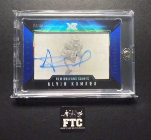 Alvin Kamara, 2017 XR, Luminous Endorsements, Blue, AU, #'d 9/49, SP, RC