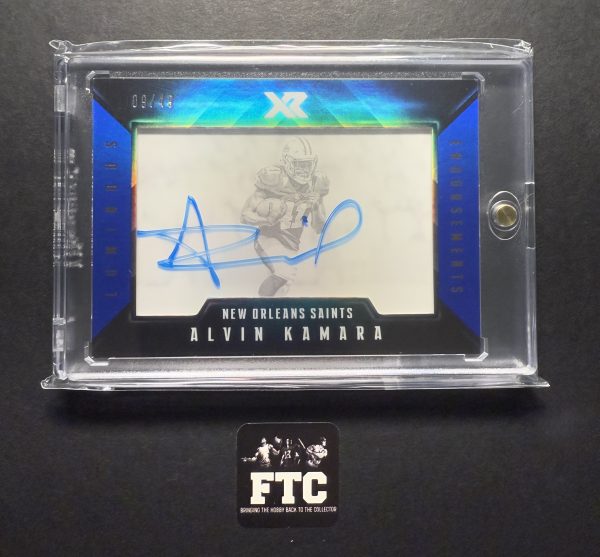 Alvin Kamara, 2017 XR, Luminous Endorsements, Blue, AU, #'d 9/49, SP, RC