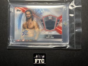 Seth Rollins, 2019 Topps WWE, Authentic Shirt Relic, AU/MEM, #'d 5/10, SSP