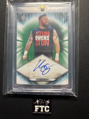 Kevin Owens, 2021 Topps WWE, Green, AU, #'d 23/99