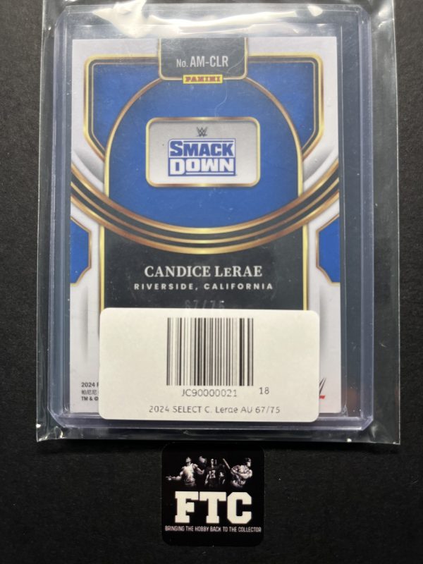 Candice LeRae, 2024 Select WWE, Silver Relic, AU/MEM, #'d 67/75 - Image 2