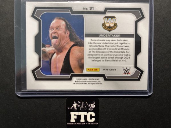 The Undertaker, 2024 Prizm WWE, Cracked Ice - Image 2