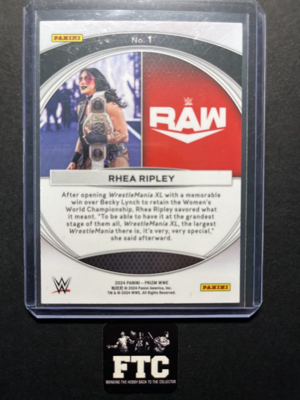 Rhea Ripley, 2024 Prizm WWE, Wrestlemania Moments - Image 2