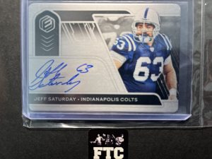 Jeff Saturday, 2020 Elements, Steel Signatures, AU, #'d 16/99