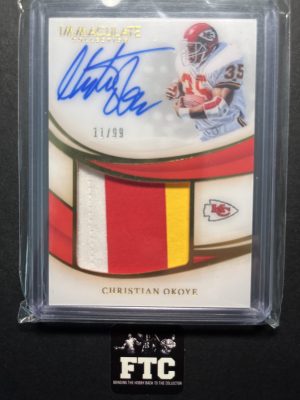 Christian Okoye, 2019 Immaculate, Collection, AU/MEM, #'d 11/99