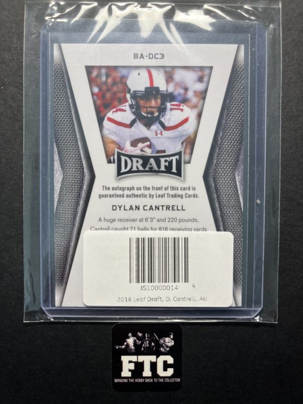 Dylan Cantrell, 2018 Leaf Draft, AU, RC - Image 2