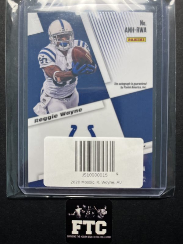 Reggie Wayne, 2020 Mosaic, Autographs No Huddle, AU - Image 2