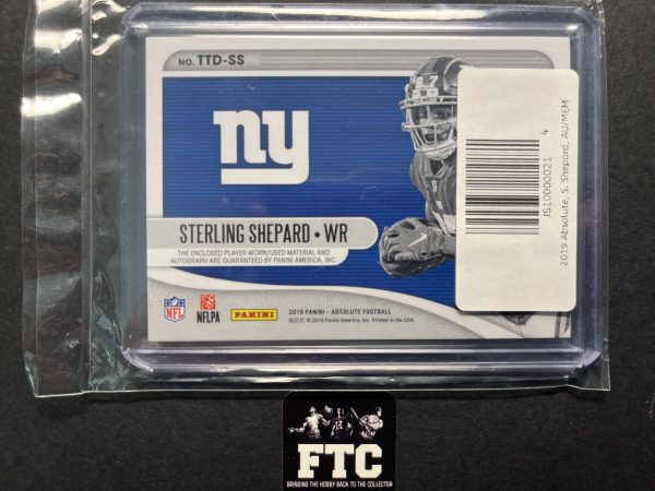 Sterling Shepard, 2019 Absolute, Tools of the Trade, AU/MEM, #'d 23/30, SSP - Image 2