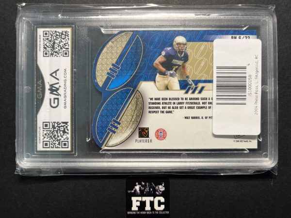 Larry Fitzgerald, 2004 Press Pass, Big Numbers Die-Cut, RC - Image 2