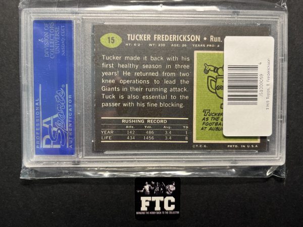 Tucker Frederickson, 1969 Topps, PSA EX-MT 6 - Image 2