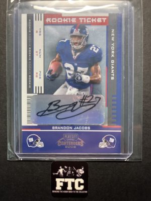 Brandon Jacobs, 2005 Contenders, Rookie Ticket, AU, RC