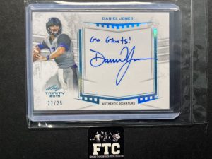 Daniel Jones, 2019 Leaf Trinity, Inscriptions, AU, #'d 22/25, SSP, RC