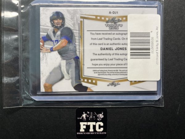 Daniel Jones, 2019 Leaf Trinity, Inscriptions, AU, #'d 22/25, SSP, RC - Image 2