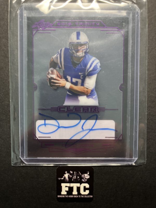 Daniel Jones, 2019 Leaf Trinity, Clear Purple, AU, RC