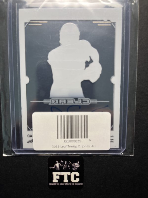 Daniel Jones, 2019 Leaf Trinity, Clear Purple, AU, RC - Image 2