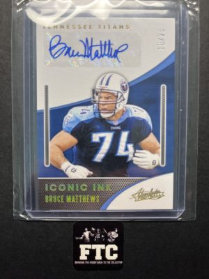 Bruce Matthews, 2020 Absolute, Iconic Ink, AU, #'d 18/25, SSP