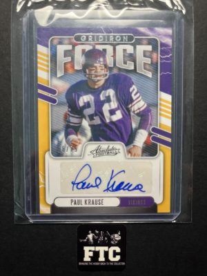Paul Krause, 2020 Absolute, Gridiron Force, AU, #'d 8/75