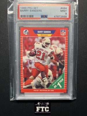 Barry Sanders, 1989 Pro Set, PSA Mint 9, RC