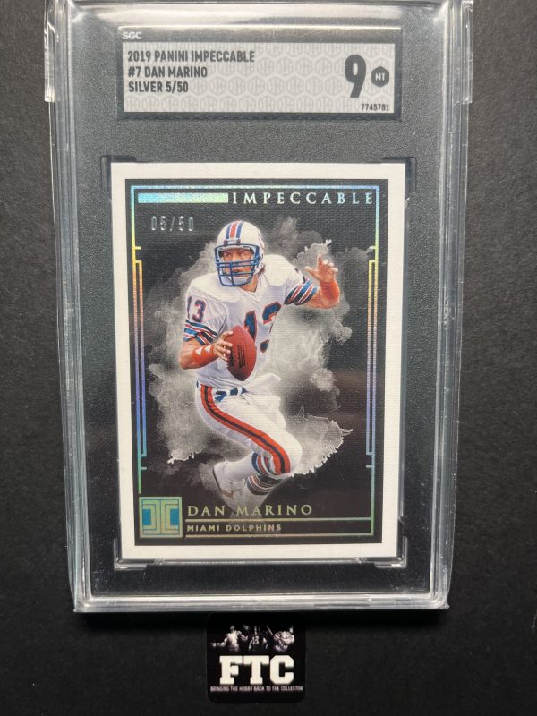 Dan Marino, 2019 Impeccable, Silver, #'d 5/50