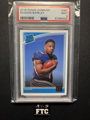 Saquon Barkley, 2018 Donruss, PSA Mint 9, RC