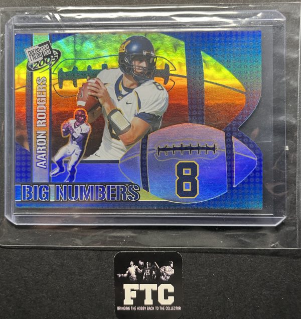 Aaron Rodgers, 2005 Press Pass, Big Numbers, RC *soft corner - back*