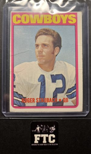 Roger Staubach, 1972 Topps, RC, *Creases front/back*
