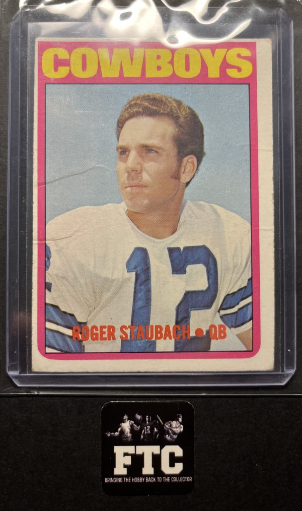 Roger Staubach, 1972 Topps, RC, *Creases front/back*