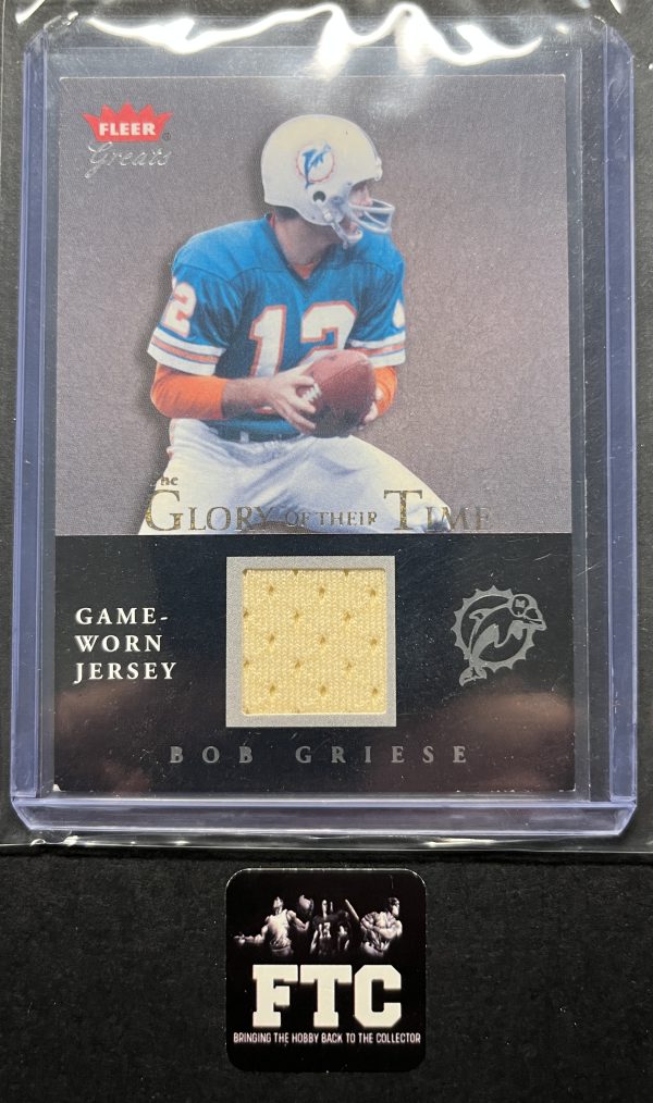Bob Griese, 2004 Fleer, Glory of their Time, MEM *Edges back"